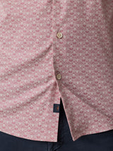 Faherty Short Sleeve Movement Monterey Shirt - Rose Palm Mosaic