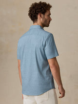 Faherty Short Sleeve Movement Monterey Shirt - Teal Grove Foliage