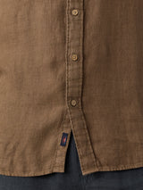 Faherty Short Sleeve Palma Linen Shirt - Island Brown