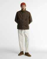 Barbour Macklow Wax Jacket in Bark, styled
