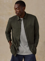 Faherty Coastline Knit Shirt - Forest Canyon Twill