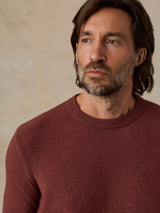Faherty Jackson Crew Sweater - Sunset Red Heather