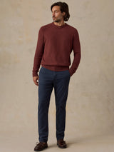 Faherty Jackson Crew Sweater - Sunset Red Heather