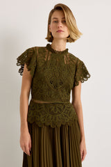 Genessa Top - Juniper Green