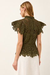 Genessa Top - Juniper Green