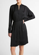 L/S Band Collar Dress - Oak Hall