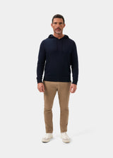 Gaisby Cotton Merino Hoodie - Dark Navy
