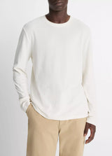 Microwaffle Dbl Collar Long Sleeve Crew - Oak Hall