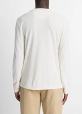 Microwaffle Dbl Collar Long Sleeve Crew - Oak Hall