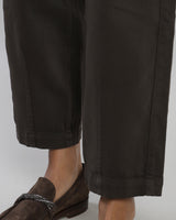 Eleventy Stretch Cotton Trousers - Dark Brown