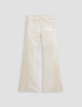Saige Wide Leg Jean - Powder/Ecru