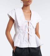 Blouse in Cotton Poplin - Bright White
