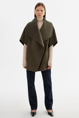 Penelope Double Face Wool Coat - Dark Olive