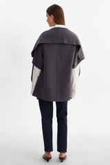 Penelope Double Face Wool Coat - Heather Dark Slate