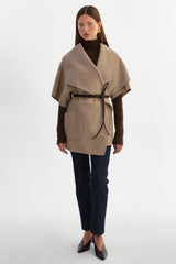 Penelope Double Face Wool Coat - Heather Taupe