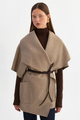 Penelope Double Face Wool Coat - Heather Taupe