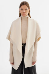 Penelope Double Face Wool Coat - Whisper White