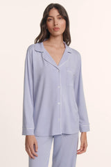 Eberjey Gisele Long PJ Set - Lavender Dusk/Ivory