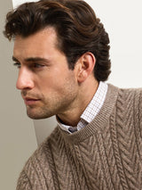 Crescent Cable Crewneck Sweater - Sawgrass