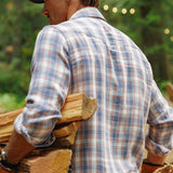Criquet Double Cloth Flannel Pearl Snap - Boyd Plaid Cream