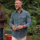 Criquet Corduroy Pearl Snap - Slate Check