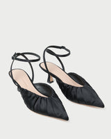 Loeffler Randall Rio Smocked Kitten Heel - Black