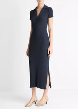 Rib S/S Polo Dress - Oak Hall