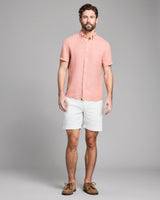 Short Sleeve Linen Tuscumbia Shirt Button Down - Oak Hall