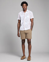 Short Sleeve Textural Tropical Roses Treme Shirt - Oak Hall