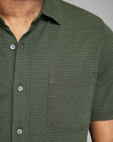 Short Sleeve Textured Treme Knit Shirt - Rosin Heather