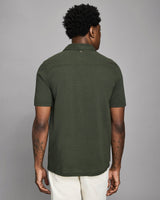 Short Sleeve Textured Treme Knit Shirt - Rosin Heather