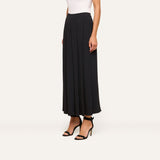 L'Agence Novalynn Cropped Pleated Pant - Black