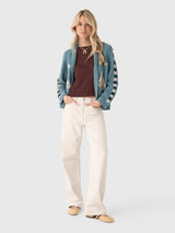 The Stable Lodge Cardigan - Blue Bell