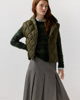 Ann Mashburn Jenny Cashball Hooded Vest - Olive