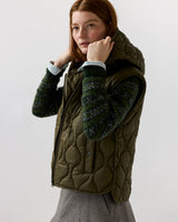 Ann Mashburn Jenny Cashball Hooded Vest - Olive