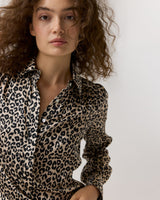 Natalia Blouse - Animal Print Silk Charmeuse