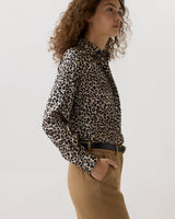 Natalia Blouse - Animal Print Silk Charmeuse