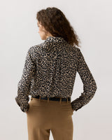 Natalia Blouse - Animal Print Silk Charmeuse