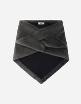 Herno Alternative Fur Triangle Foulard - Charcoal