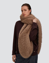 Herno Faux Long Fur Scarf - Champagne