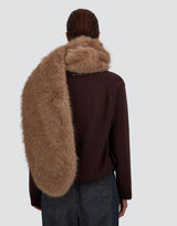Herno Faux Long Fur Scarf - Champagne