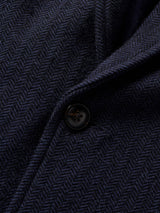 Inlet Knit Tweed Blazer - Navy Twilight Herringbone