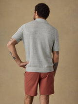 Short Sleeve Linen Sweater Polo - Oak Hall