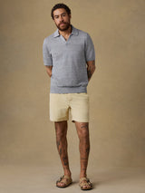 Short Sleeve Linen Sweater Polo - Oak Hall