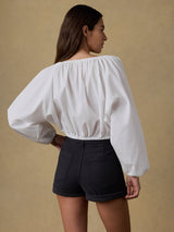 Coastal Poplin Nera Top - Oak Hall