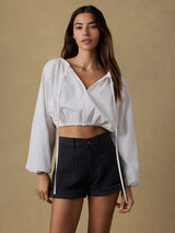 Coastal Poplin Nera Top - Oak Hall