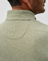 Hanks Lightweight Textured 1/4 Zip Pullover - Pesto