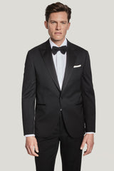 Jack Victor black peak lapel tuxedo jacket, front - Oak Hall