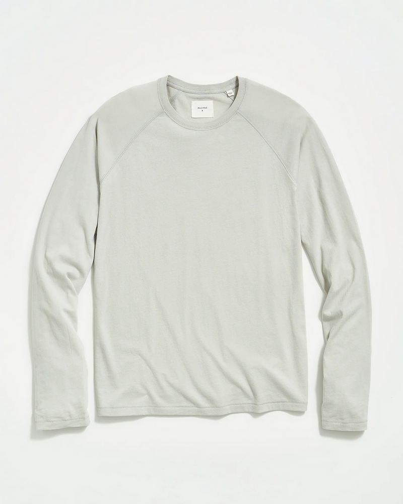Long Sleeve Sueded Cotton Crew - Oak Hall