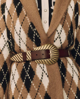 The Great The Big Buckle Belt - Cognac with Brass
